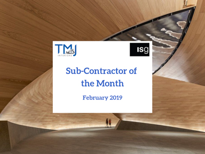 SUB-CONTRACTOR OF THE MONTH
